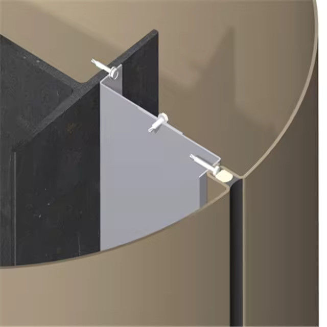 Parede de cortina de revestimento anodizado de alumínio de grau A, à prova de fogo, com desempenho de isolamento acústico ≥ 35 dB