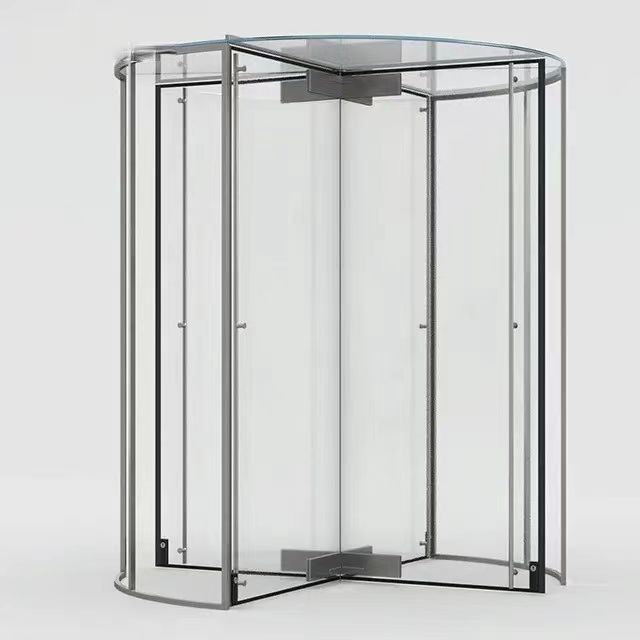 Elegante e prática porta giratória automática para edifícios corporativos