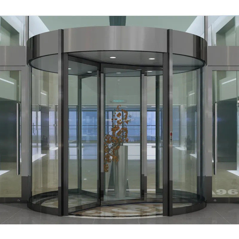 Porta giratória automática de 550 W com 3 asas e material de bronze
