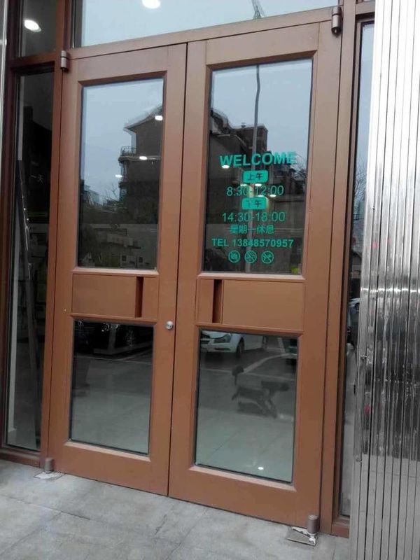 Fábrica Grátis Edifício Loja Exterior Portão de entrada Portão Kfc Portão de entrada Porta comercial de liga de alumínio com automática