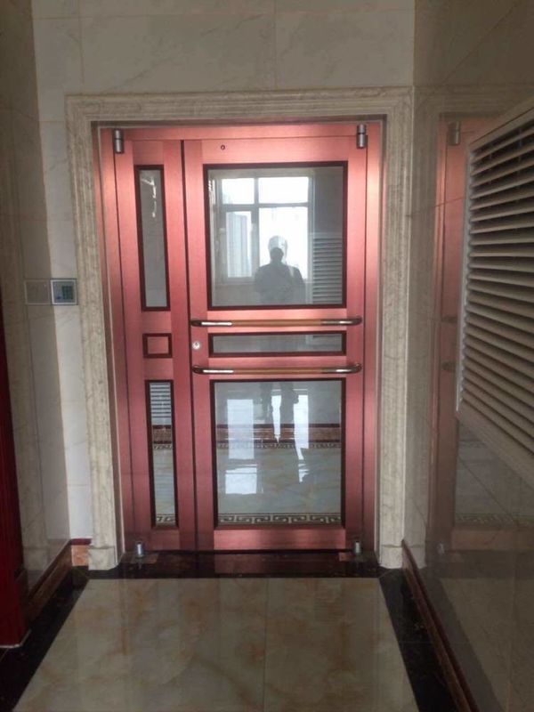 Dupla camada vidro temperado oco cor vermelho estilo de placa média balanço automático Kfc Dy porta comercial com automática