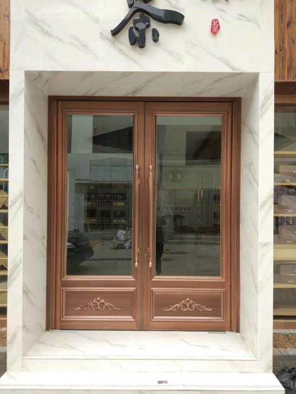 Alumínio de aço inoxidável Exterior Duplo piso de mola automática de balanço Portas 72x96 ODM