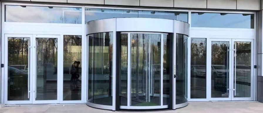 Porta giratória de vidro de novo design para Hotel Aeroporto Shopping Mall Hospital
