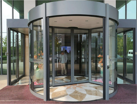 Porta giratória de vidro de novo design para Hotel Aeroporto Shopping Mall Hospital