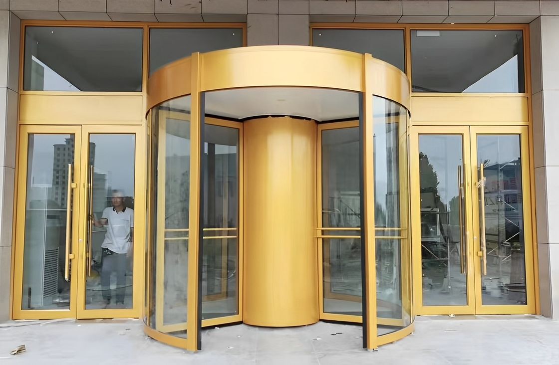 Restaurante comercial porta de vidro giratória automática
