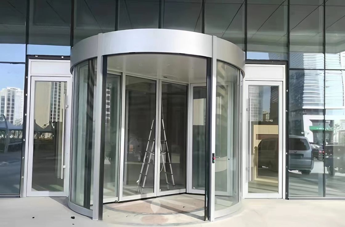 Fabricante Porta giratória totalmente automática de indução automática de vidro para edifício comercial de hotel