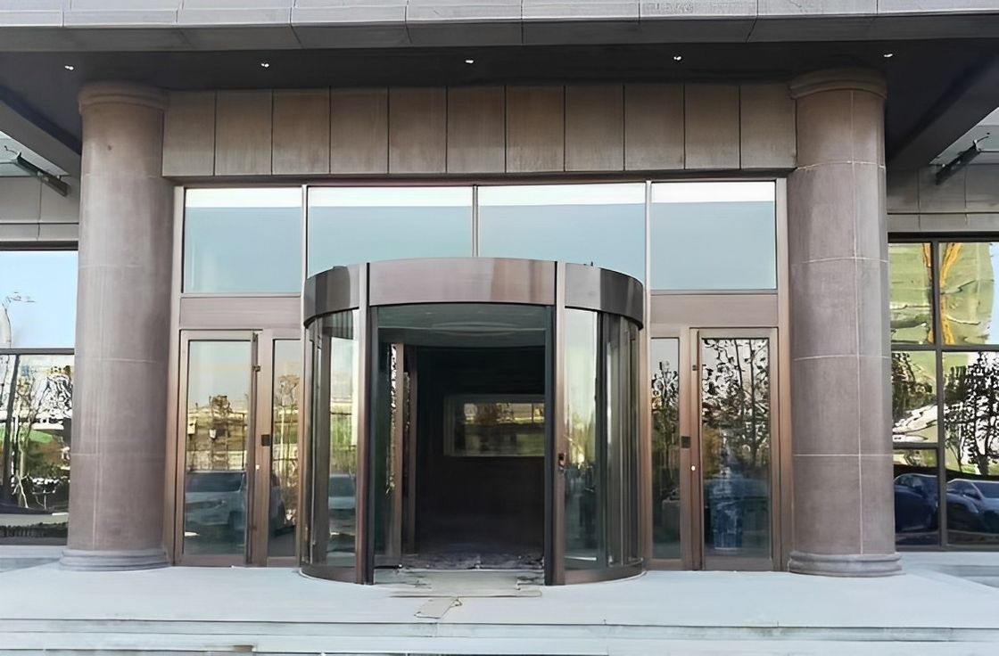 Fabricante Porta giratória totalmente automática de indução automática de vidro para edifício comercial de hotel