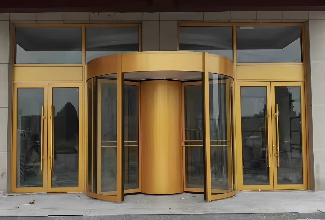 Fabricante Porta giratória totalmente automática de indução automática de vidro para edifício comercial de hotel