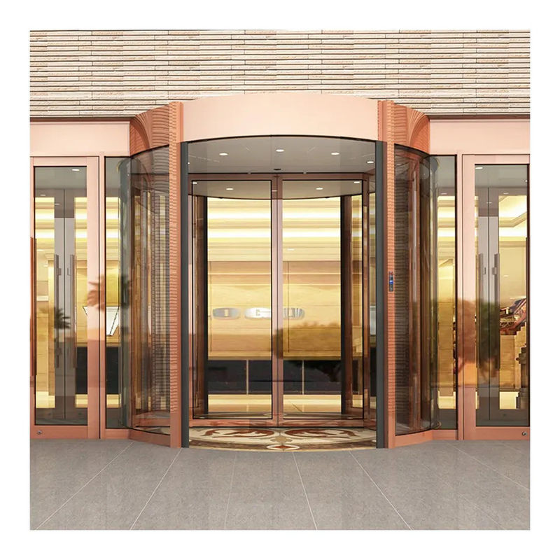 Seguro e fácil controle de acesso comercial 2/3/4 asas vidro de cristal manual porta giratória automática