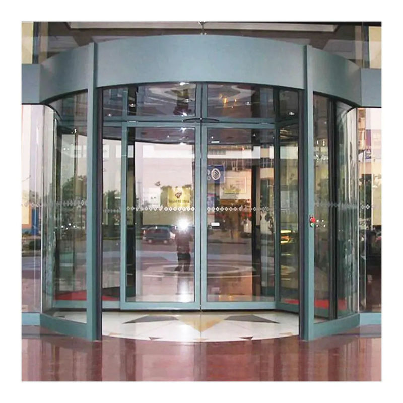 Seguro e fácil controle de acesso comercial 2/3/4 asas vidro de cristal manual porta giratória automática