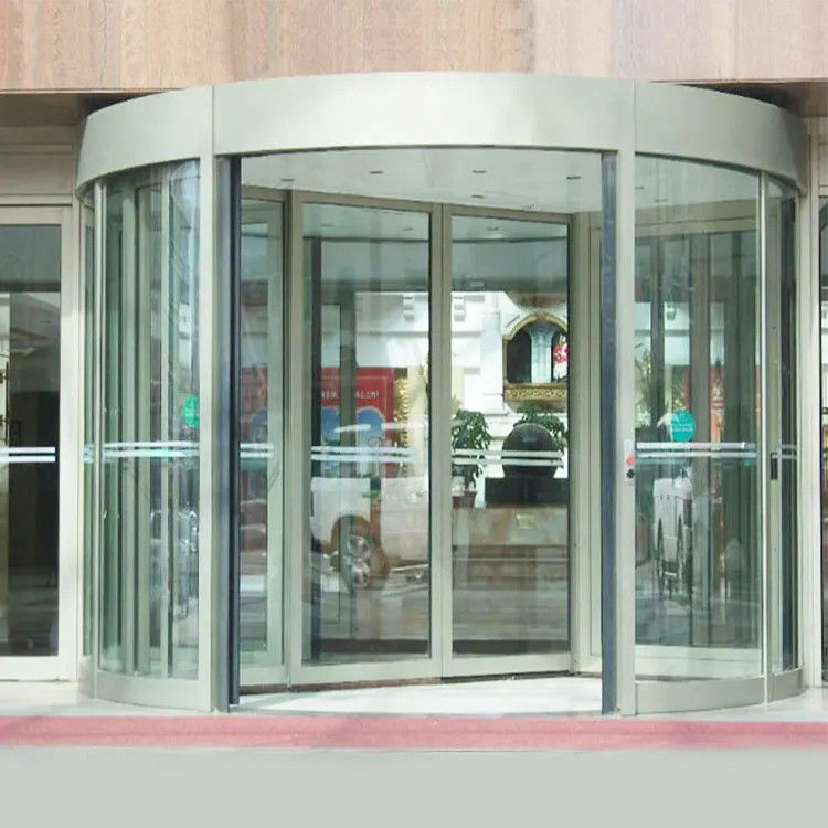 Seguro e fácil controle de acesso comercial 2/3/4 asas vidro de cristal manual porta giratória automática